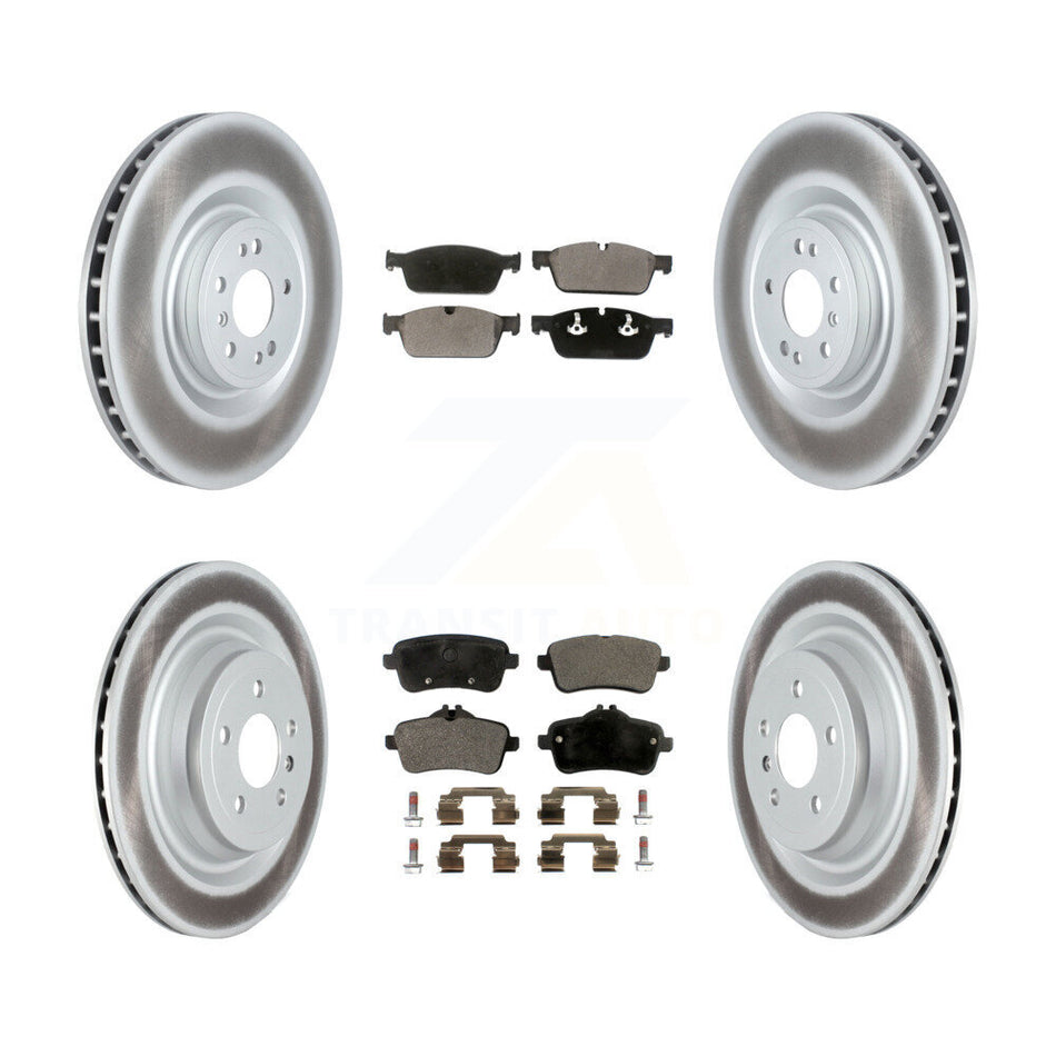 Front Rear Coated Disc Brake Rotors & Ceramic Pad Kit For Mercedes-Benz GL350 GL550 GL450 KGT-104453