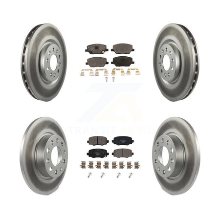 Front Rear Coat Brake Rotor Ceramic Pad Kit For Dodge Hornet Without Red Painted Calipers KGT-104455