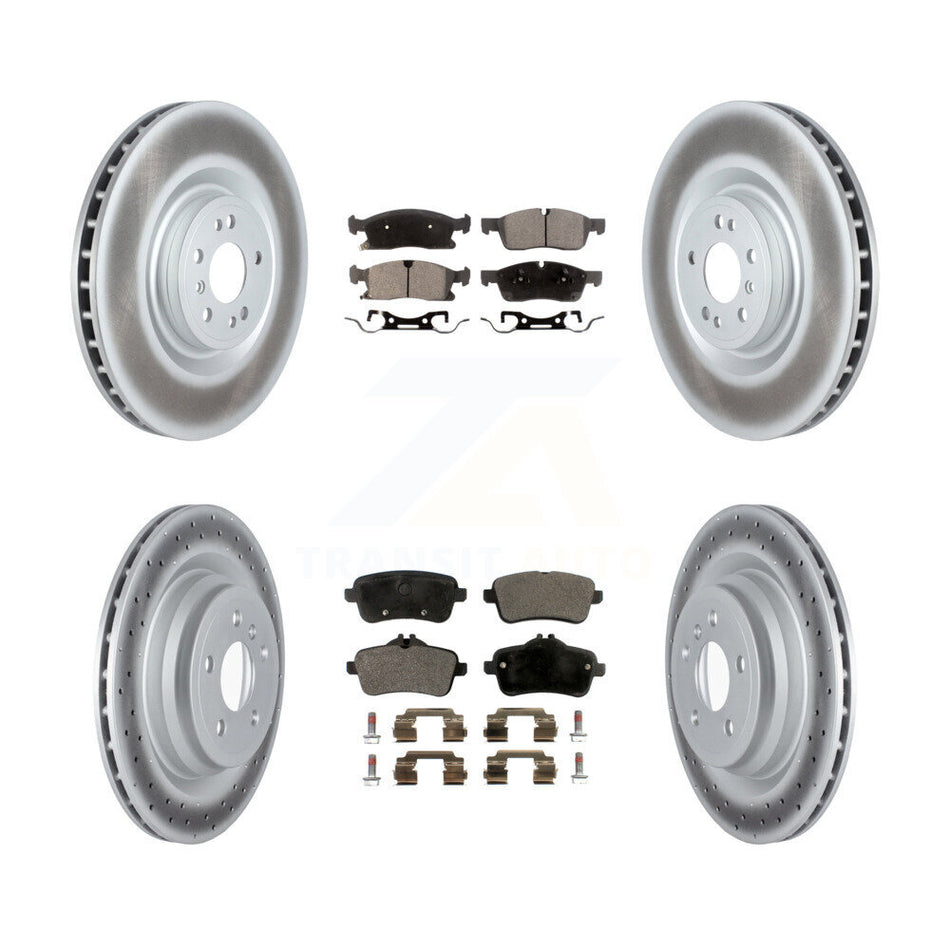 Front Rear Coat Brake Rotors Ceramic Pad Kit For 19 Mercedes-Benz GLE400 With AMG Package KGT-104458