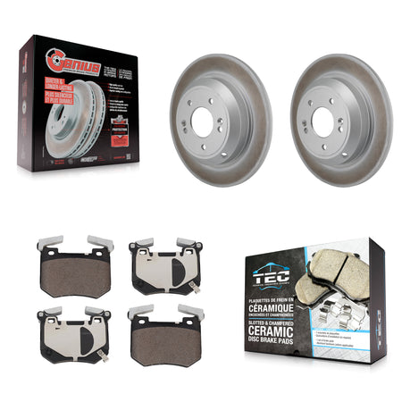 Rear Coated Disc Brake Rotor Ceramic Pad Kit For 2023 Genesis G70 2.0L With Brembo Brakes KGT-104494