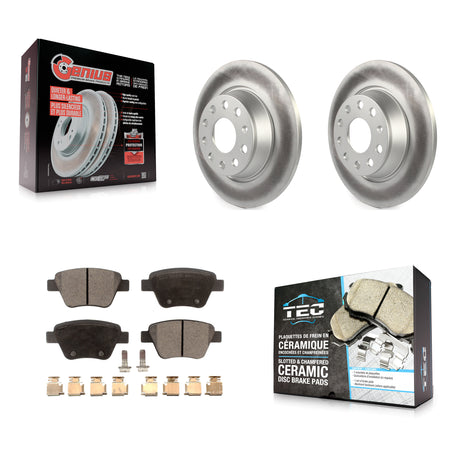 Rear Coated Disc Brake Rotors And Ceramic Pads Kit For Audi A3 Quattro Volkswagen Eos KGT-104500