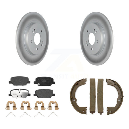 Rear Disc Coated Rotors Ceramic Pads And Parking Brake Shoes Kit For Hyundai Santa Fe KGT-104512