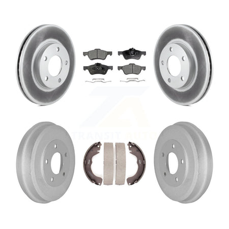 Front Rear Coated Disc Brake Rotors Ceramic Pads And Drum Kit For Mercury Mariner KGT-104542