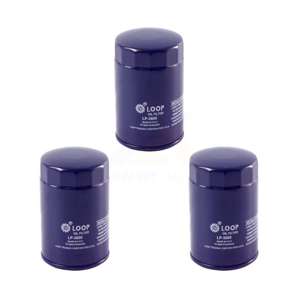 Engine Oil Filter (3 Pack) For Ford F-150 Dodge Ranger Ram 1500 Jeep Mazda Mustang Dakota KLO-100040