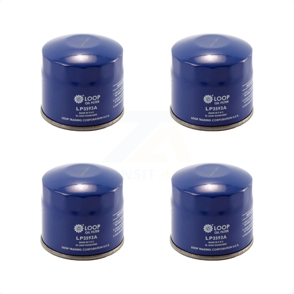 Engine Oil Filter (4 Pack) For Honda Subaru Accord Civic Legacy Acura CR-V Mitsubishi EL KLO-100063