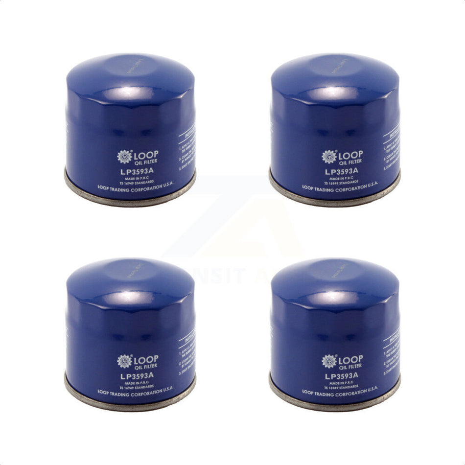 Engine Oil Filter (4 Pack) For Honda Subaru Accord Civic Legacy Acura CR-V Mitsubishi EL KLO-100063