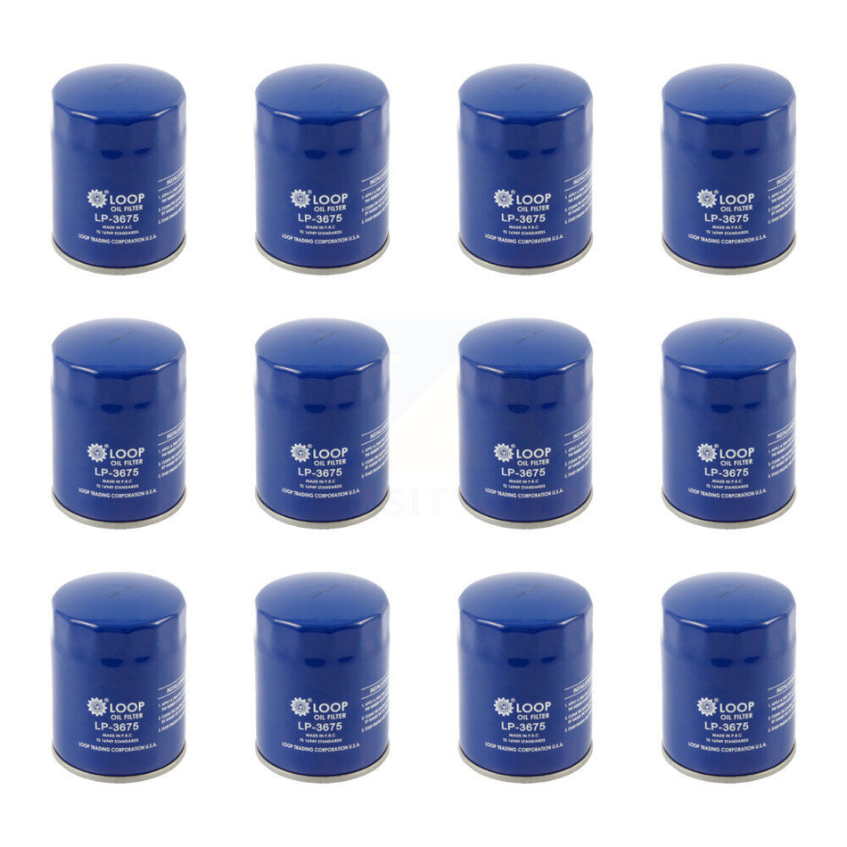 Engine Oil Filter (12 Pack) For Chevrolet GMC Silverado 1500 Sierra 2500 HD Cadillac XL KLO-100147