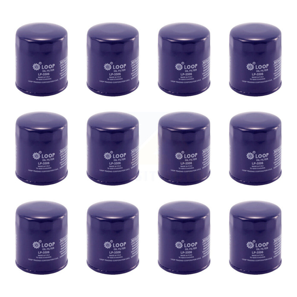 Engine Oil Filter (12 Pack) For Chevrolet GMC Silverado 1500 Sierra 2500 HD Colorado 3500 KLO-100151
