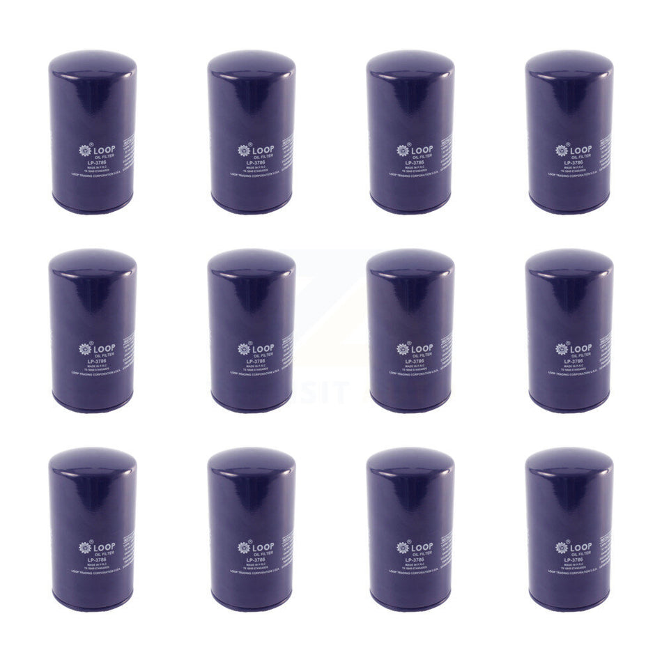 Engine Oil Filter (12 Pack) For Ford F-350 Super Duty F-250 E-350 Econoline HD Club Wagon KLO-100159