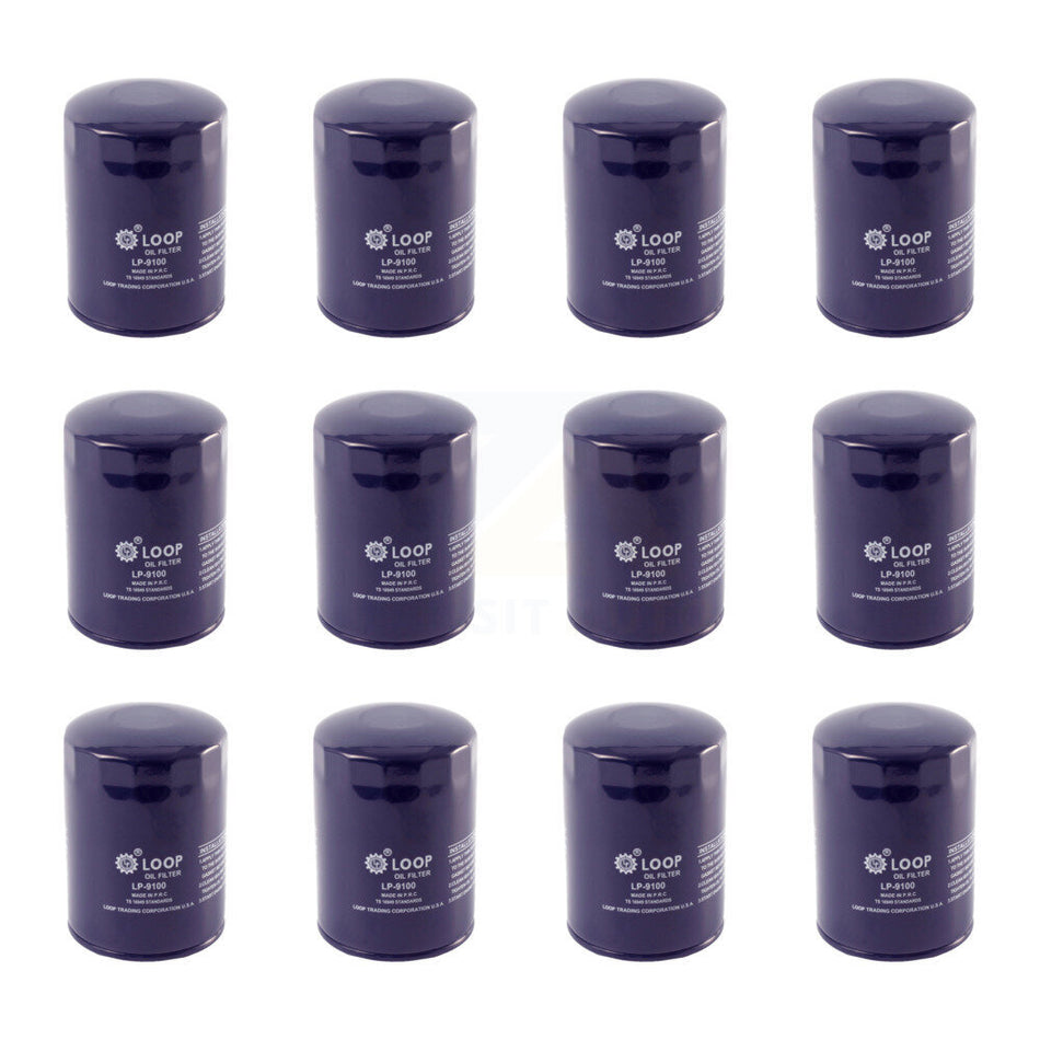 Engine Oil Filter (12 Pack) For GMC Chevrolet Sierra 2500 HD Silverado 3500 Express H1 KLO-100166