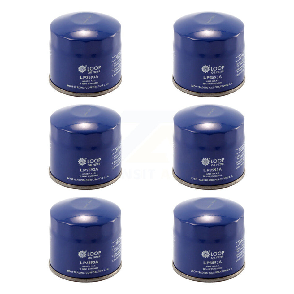 Engine Oil Filter (6 Pack) For Honda Subaru Accord Civic Legacy Acura CR-V Mitsubishi EL KLO-100172