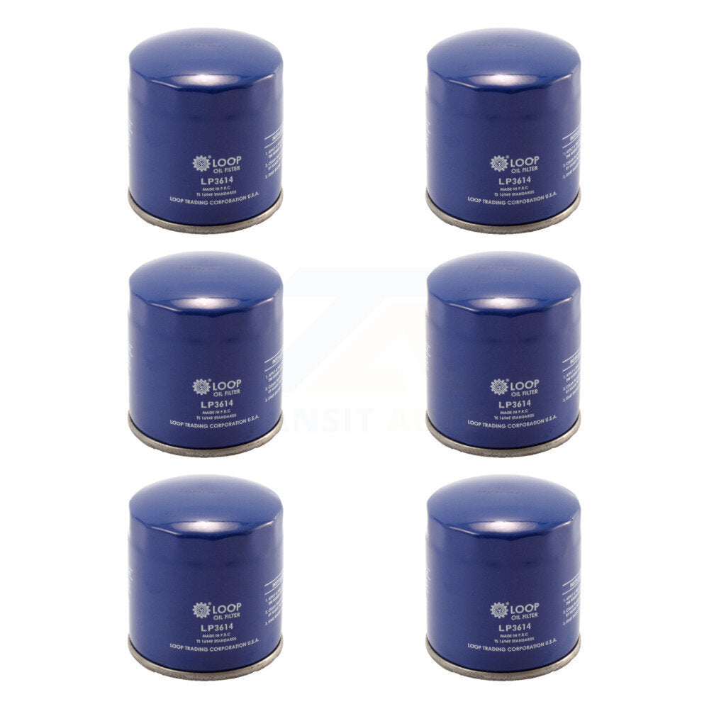 Engine Oil Filter (6 Pack) For Ford Escape Toyota Mazda Volkswagen 3 Jetta Tacoma Focus 5 KLO-100177