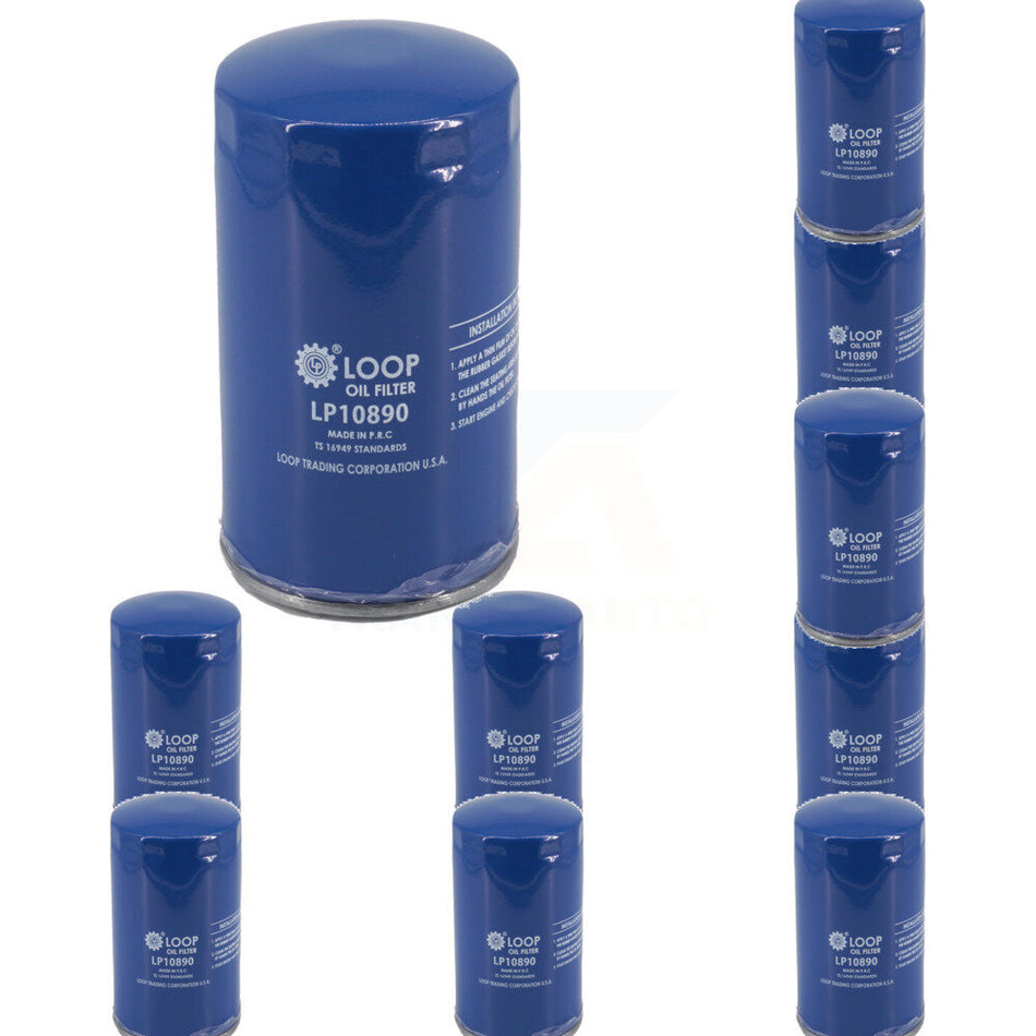 Engine Oil Filter (10 Pack) For Ford F-350 Super Duty F-250 F-450 F-550 F-650 F-750 F-600 KLO-100265