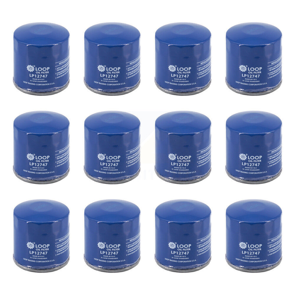 Engine Oil Filter (12 Pack) For GMC Chevrolet Sierra 2500 HD Silverado 3500 4500 5500 KLO-100278