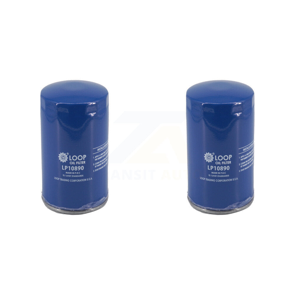 Engine Oil Filter (2 Pack) For Ford F-350 Super Duty F-250 F-450 F-550 F-650 F-750 F-600 KLO-100280
