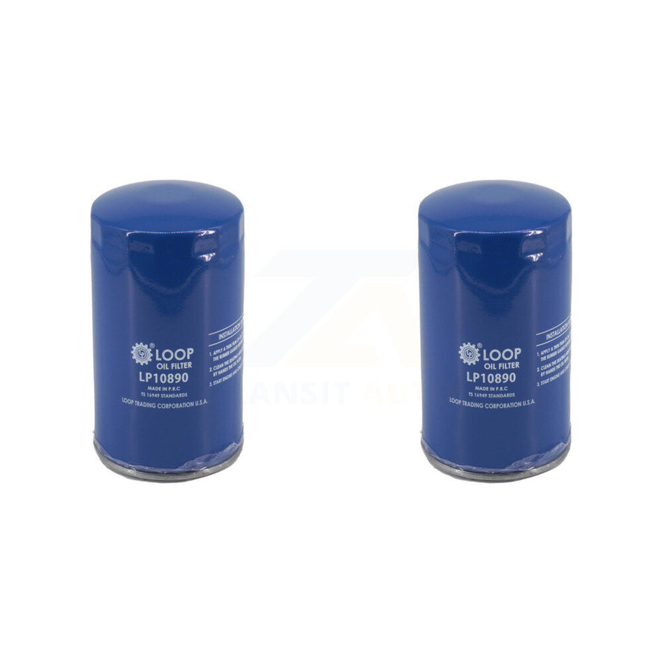 Engine Oil Filter (2 Pack) For Ford F-350 Super Duty F-250 F-450 F-550 F-650 F-750 F-600 KLO-100280