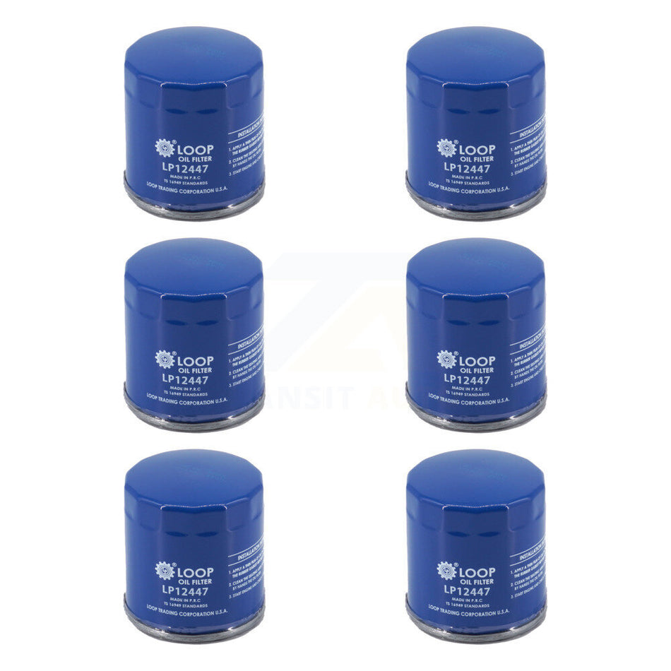 Engine Oil Filter (6 Pack) For Chevrolet GMC Silverado 1500 Sierra Cadillac Buick Encore KLO-100301