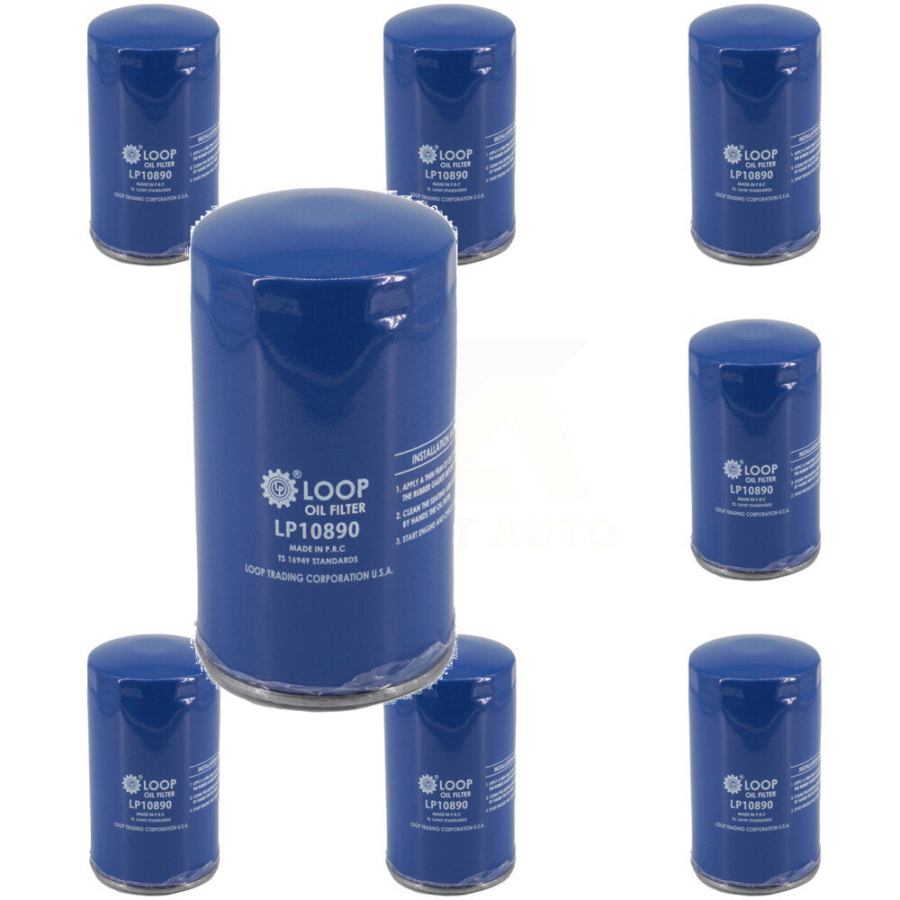 Engine Oil Filter (8 Pack) For Ford F-350 Super Duty F-250 F-450 F-550 F-650 F-750 F-600 KLO-100310