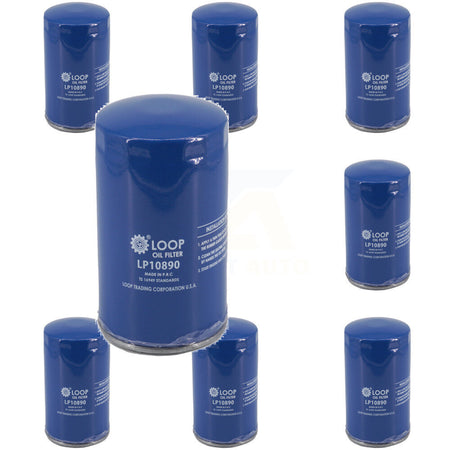 Engine Oil Filter (8 Pack) For Ford F-350 Super Duty F-250 F-450 F-550 F-650 F-750 F-600 KLO-100310