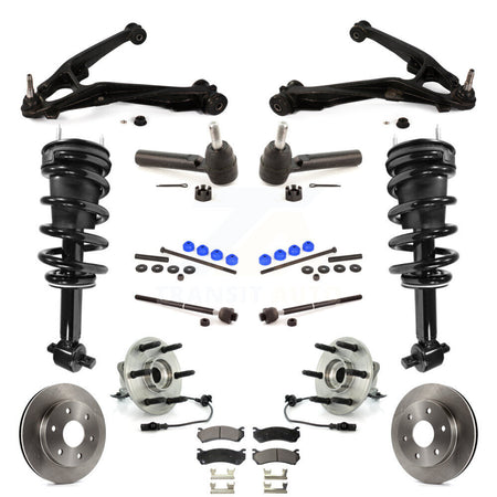 Front Disc Rotor Brake Pad Bearing Arms Suspension Kit (15Pc) For Chevrolet Silverado 1500 KM-100061