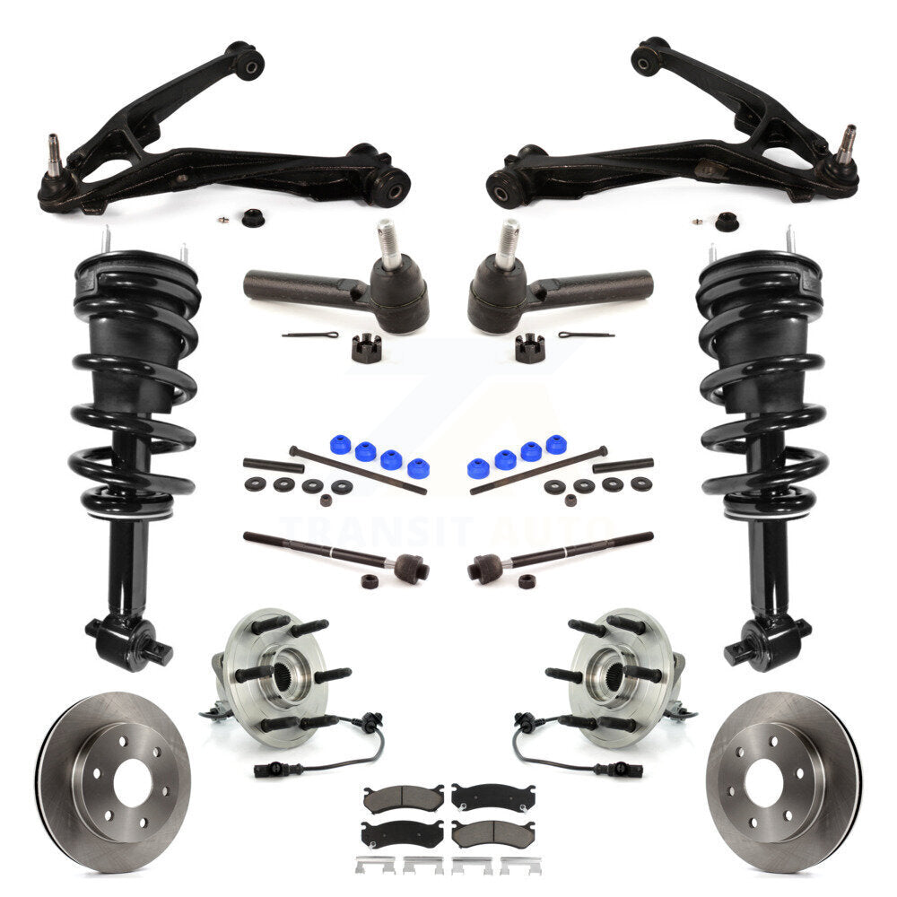 Front Disc Rotor Brake Pad Bearing Arms Suspension Kit (15Pc) For Chevrolet Silverado 1500 KM-100181