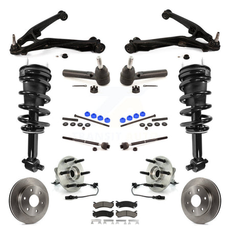 Front Disc Rotor Brake Pad Bearing Arms Suspension Kit (15Pc) For Chevrolet Silverado 1500 KM-100181