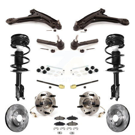 Front Rotors Brake Pad Bearing Suspension Kit (15Pc) For Pontiac Grand Am Chevrolet Malibu KM-100212