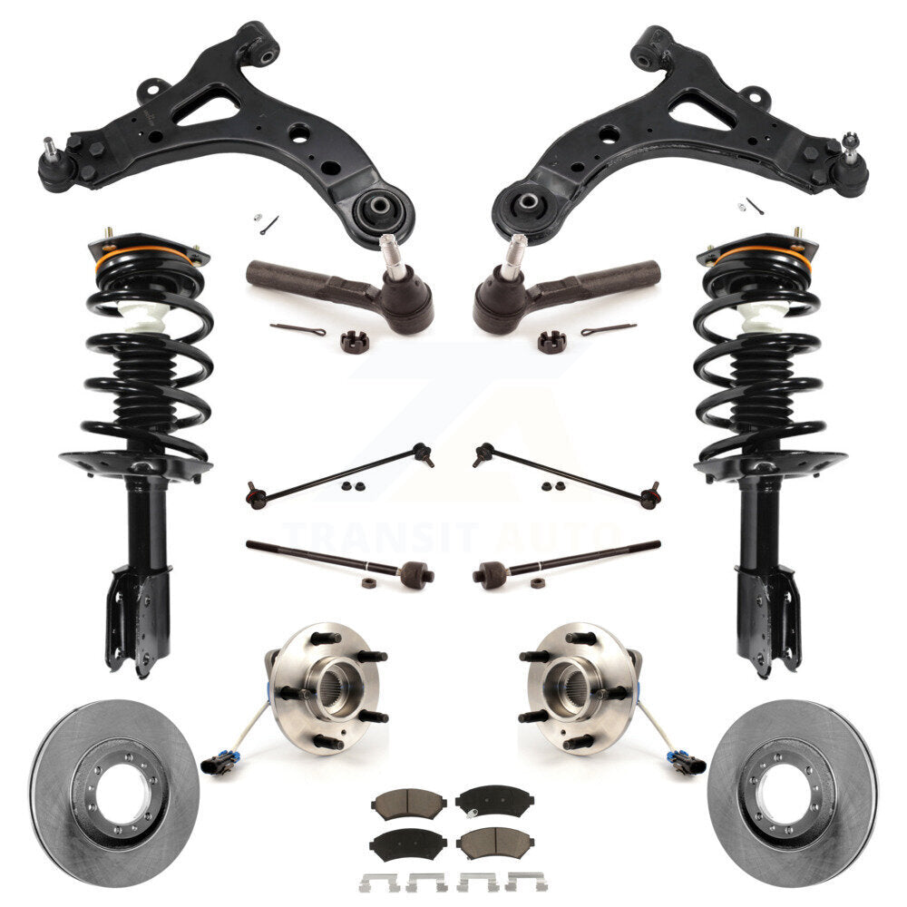 Front Disc Rotors Brake Pads Bearings Arms Shock Suspension Kit (15Pc) For Pontiac Montana KM-100297