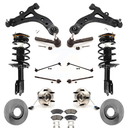 Front Disc Rotors Brake Pads Bearings Arms Shock Suspension Kit (15Pc) For Pontiac Montana KM-100300