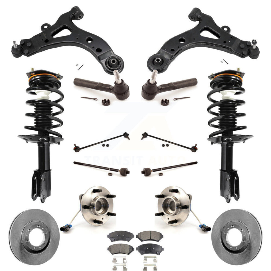 Front Disc Rotors Brake Pads Bearings Arms Shock Suspension Kit (15Pc) For Pontiac Montana KM-100300
