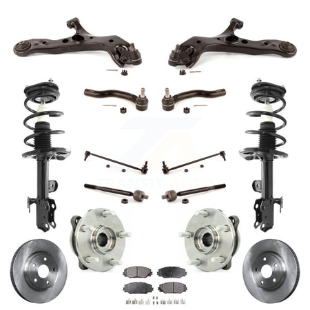 Front Rotor Brake Pad Bearing Suspension Kit (15Pc) For Toyota RAV4 Excludes Sport Package KM-100376