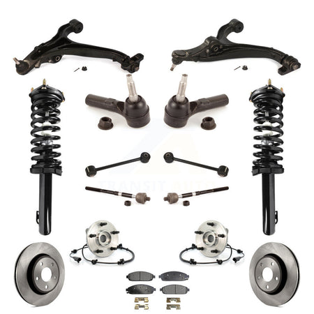 Front Disc Rotor Brake Pad Bearing Suspension Kit (15Pc) For Jeep Grand Cherokee Commander KM-100393