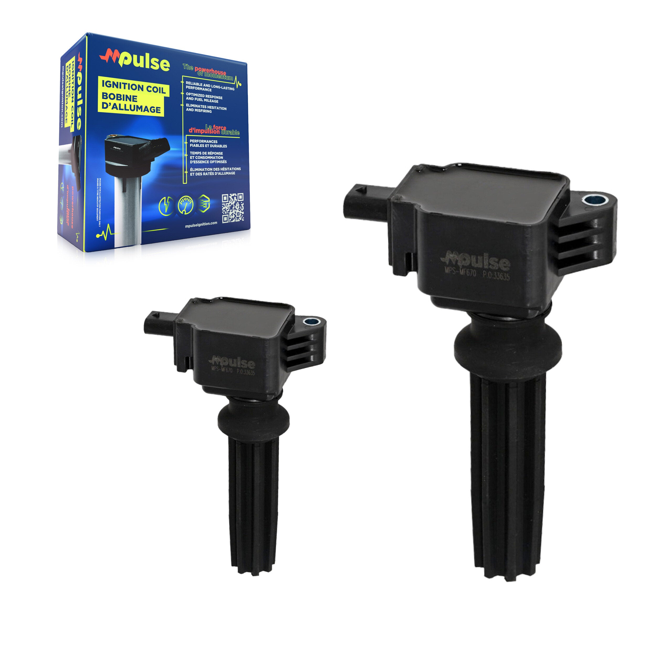 Ignition Coil (2 Pack) For Ford Escape Focus Edge Fusion Explorer Mustang EcoSport Land KMP-100048