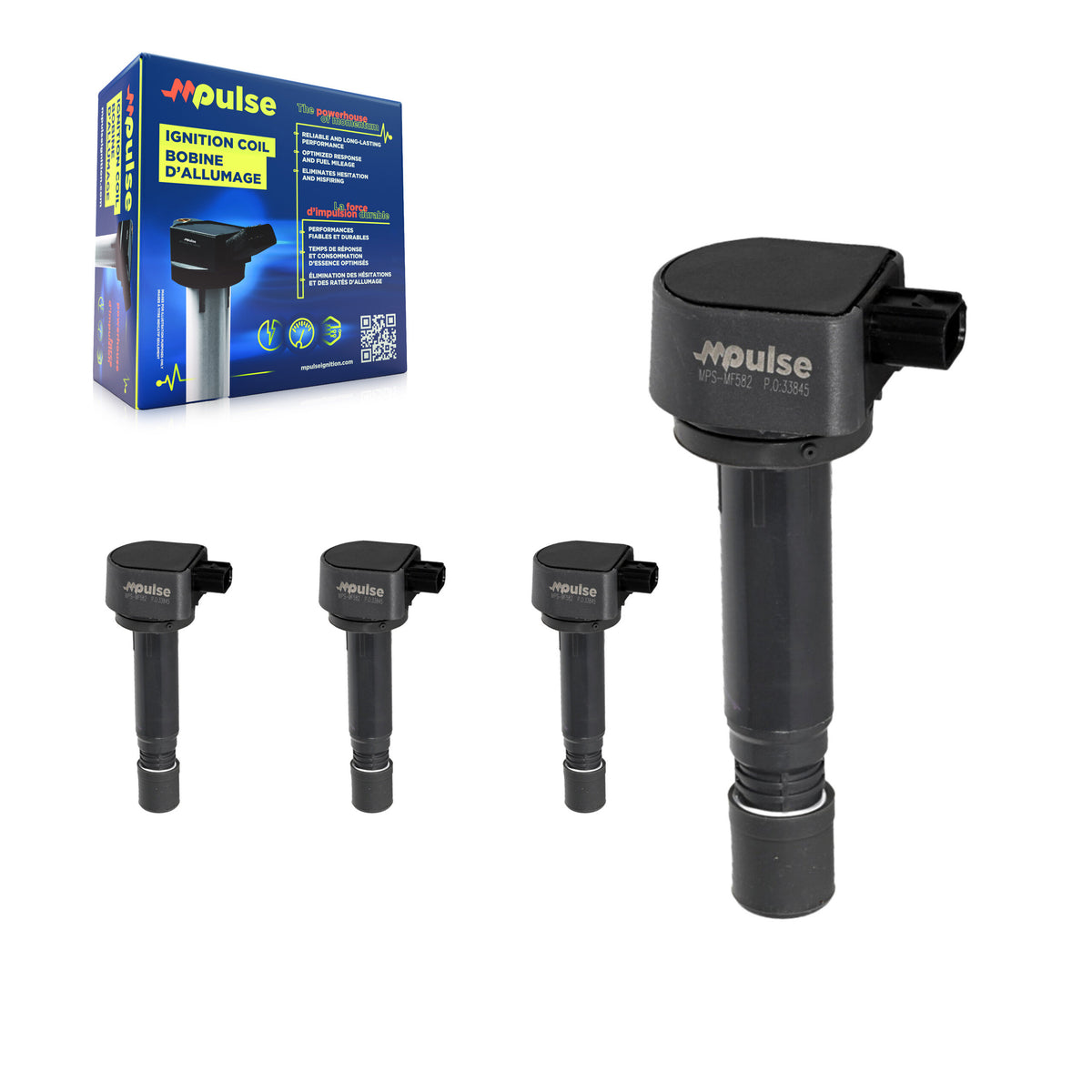 Ignition Coil (4 Pack) For 2006-2011 Honda Civic 1.8L KMP-100382