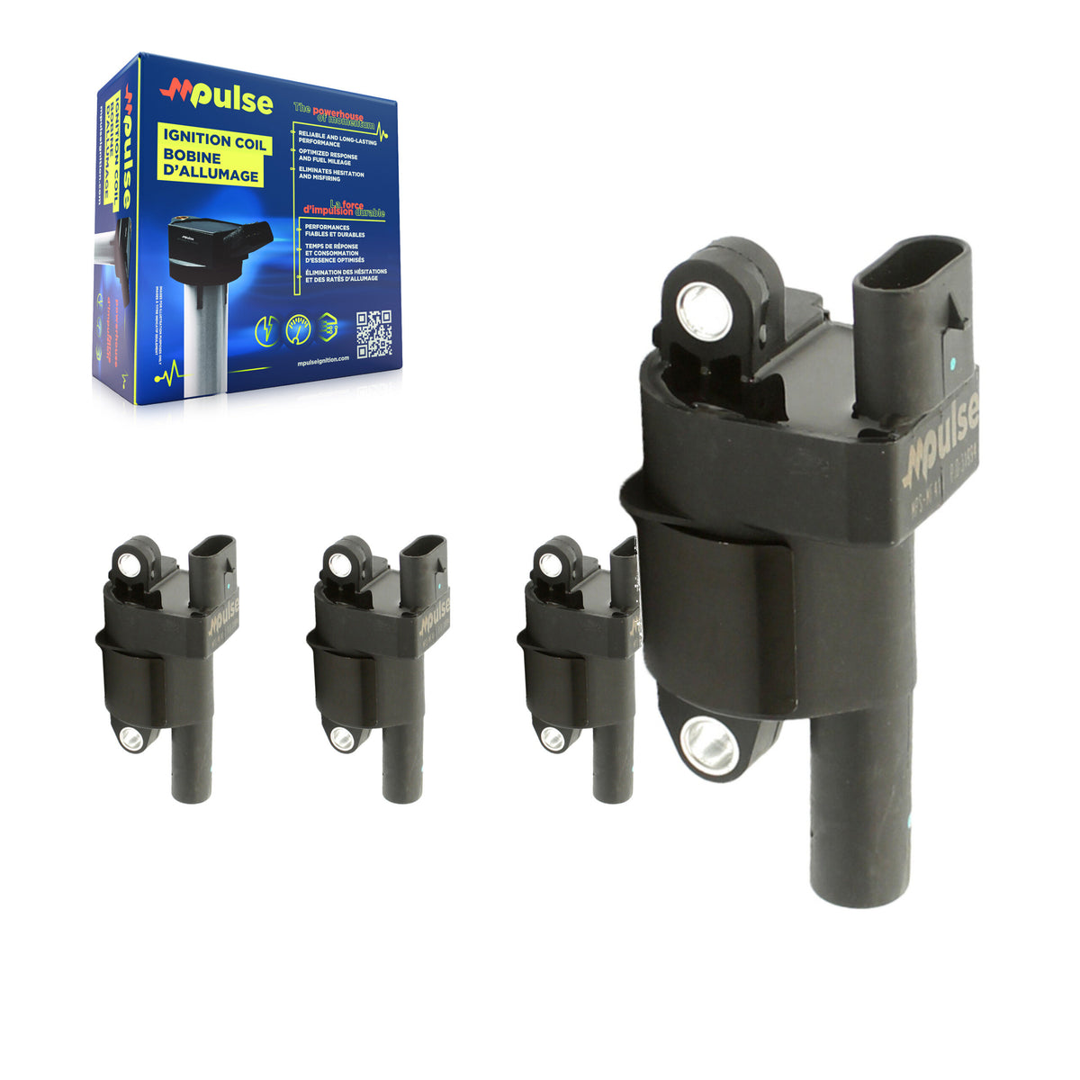 Ignition Coil (4 Pack) For Chevrolet GMC Sierra 1500 Silverado 2500 HD Savana 3500 Impala KMP-100426