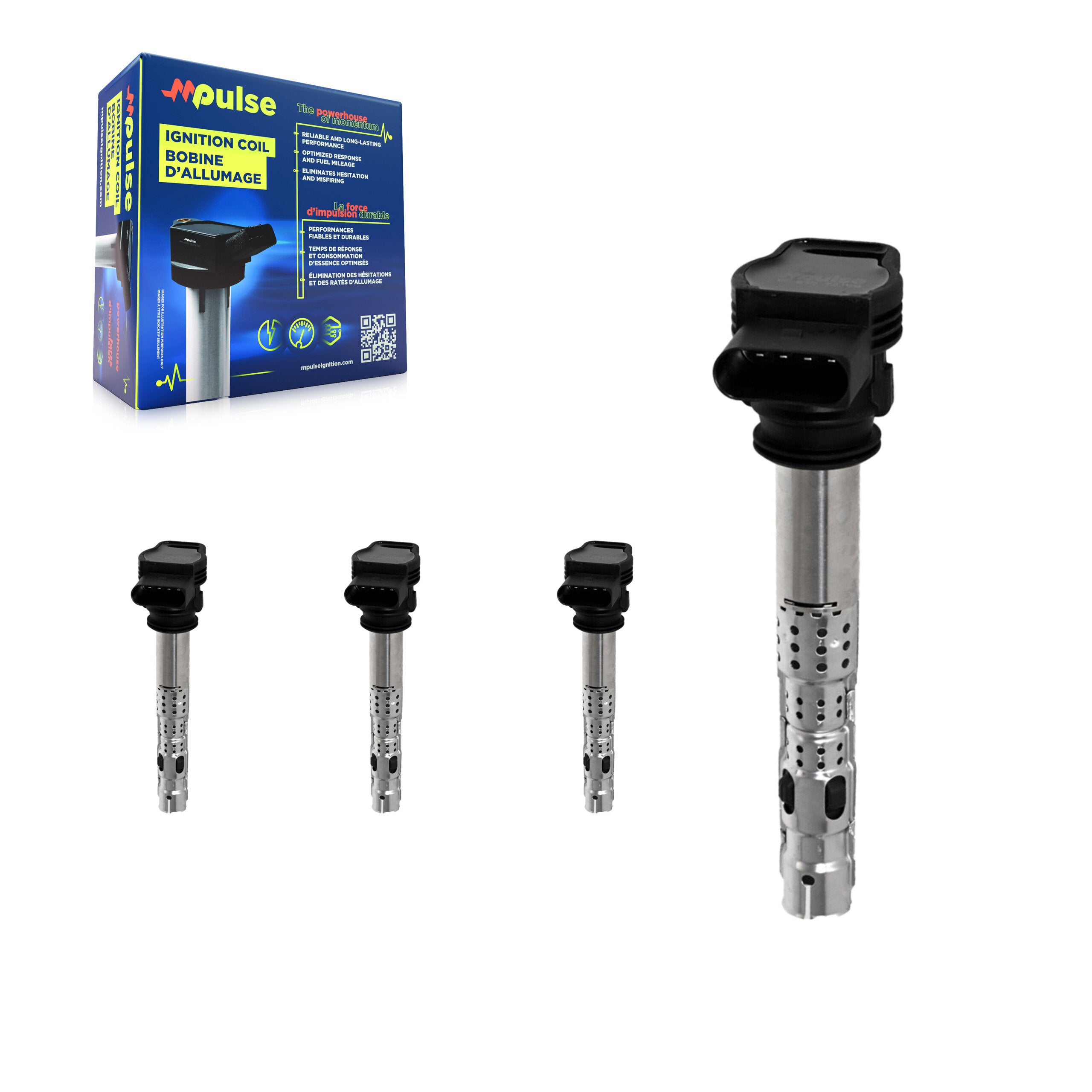 Ignition Coil (4 Pack) For Volkswagen Jetta Audi Tiguan Q5 A4 Quattro Passat Golf Beetle KMP-100431