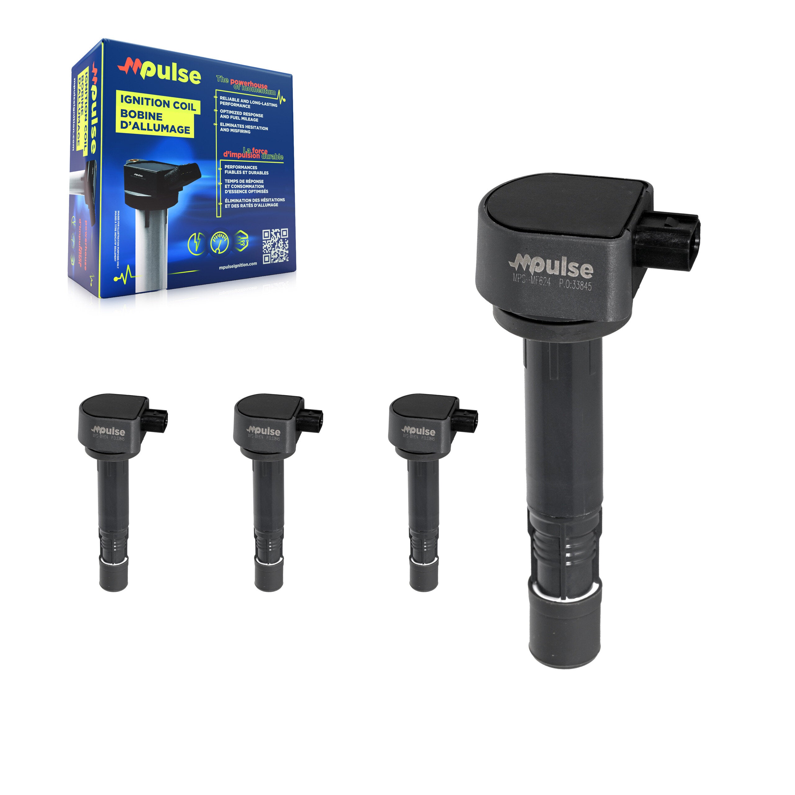 Ignition Coil (4 Pack) For Honda Acura Pilot RDX MDX Ridgeline ZDX KMP-100465