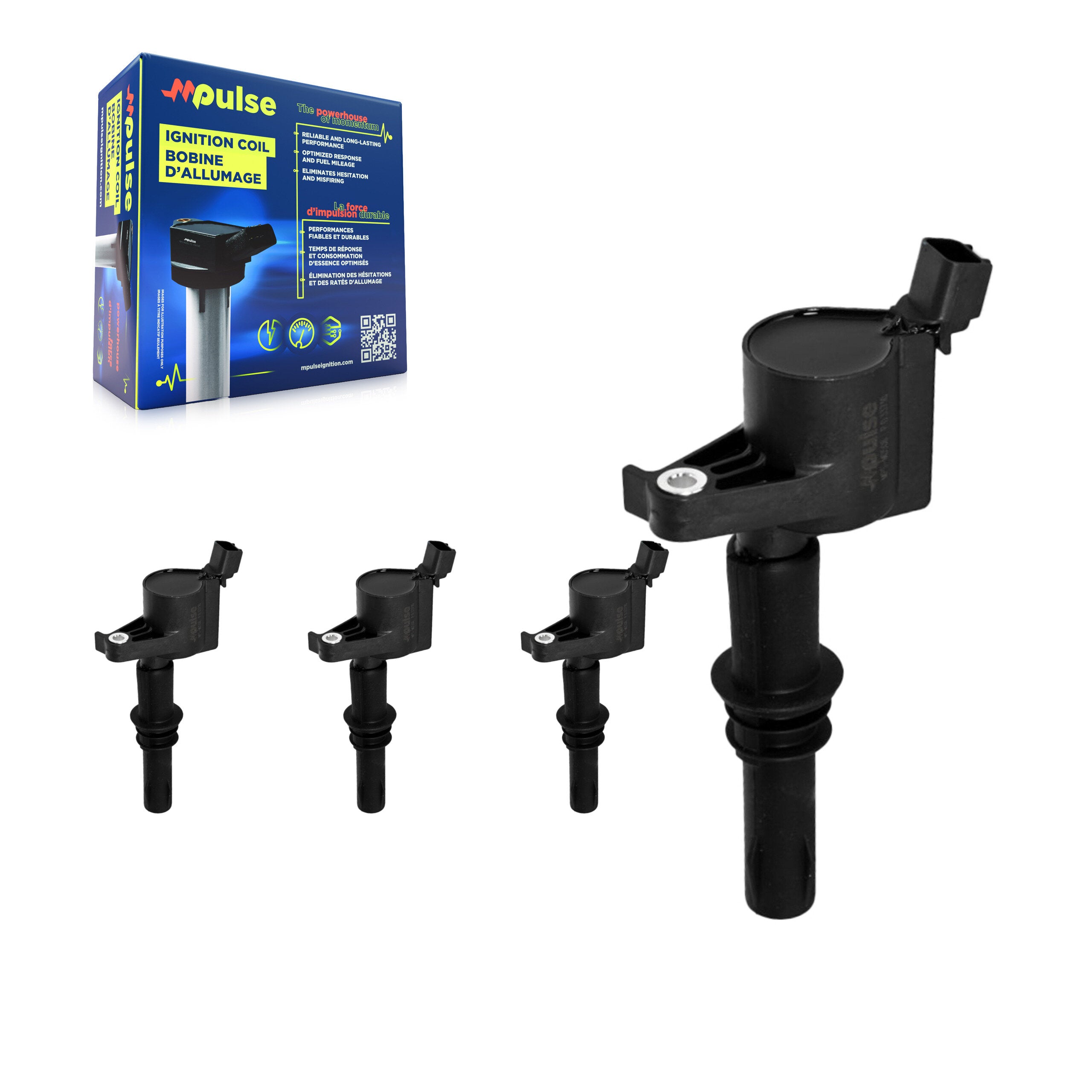 Ignition Coil (4 Pack) For Ford F-150 F-350 Super Duty Mustang F-250 Explorer Sport Trac KMP-100531
