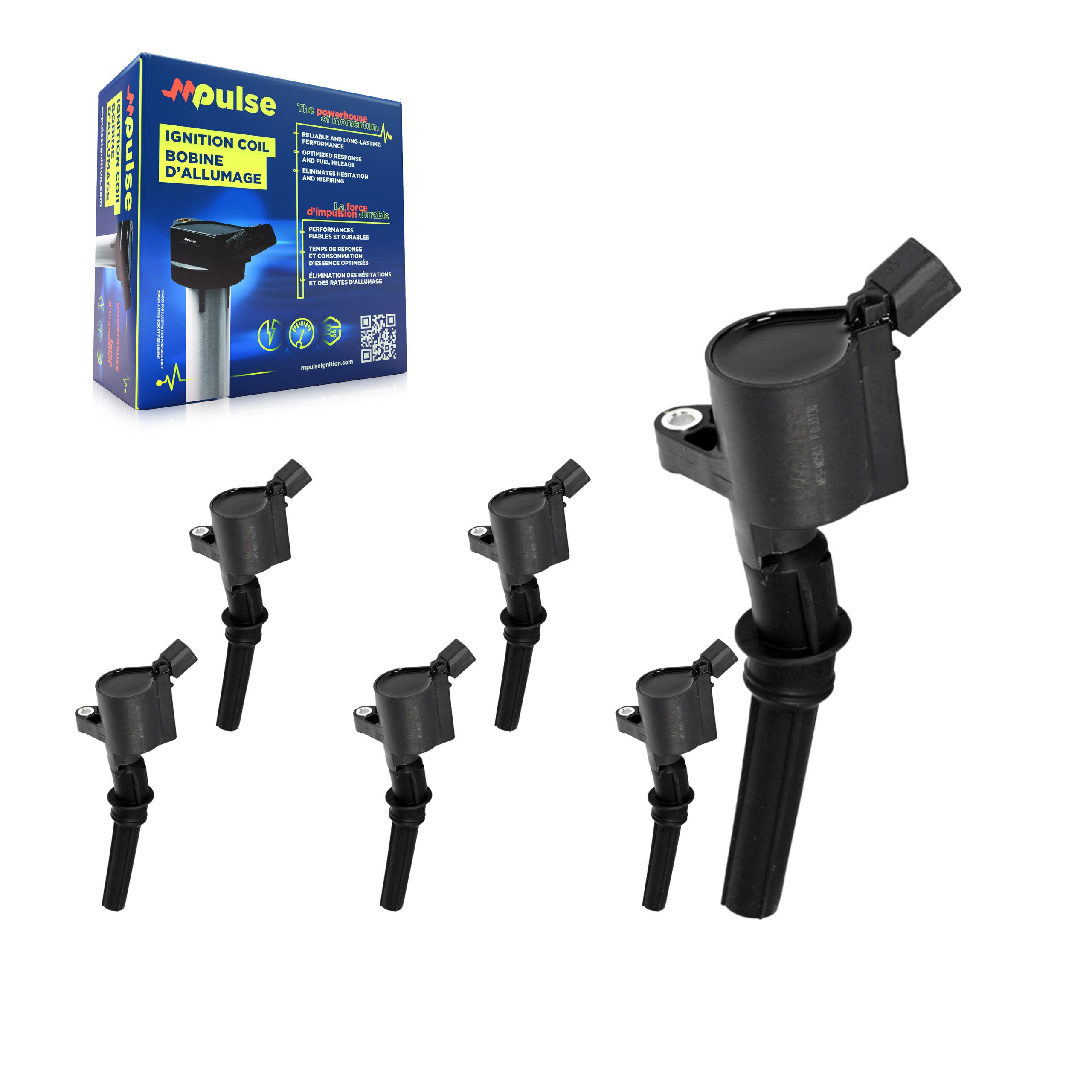 Ignition Coil (6 Pack) For Ford F-150 E-350 Super Duty F-350 E-250 Mustang F-250 E-150 KMP-101020