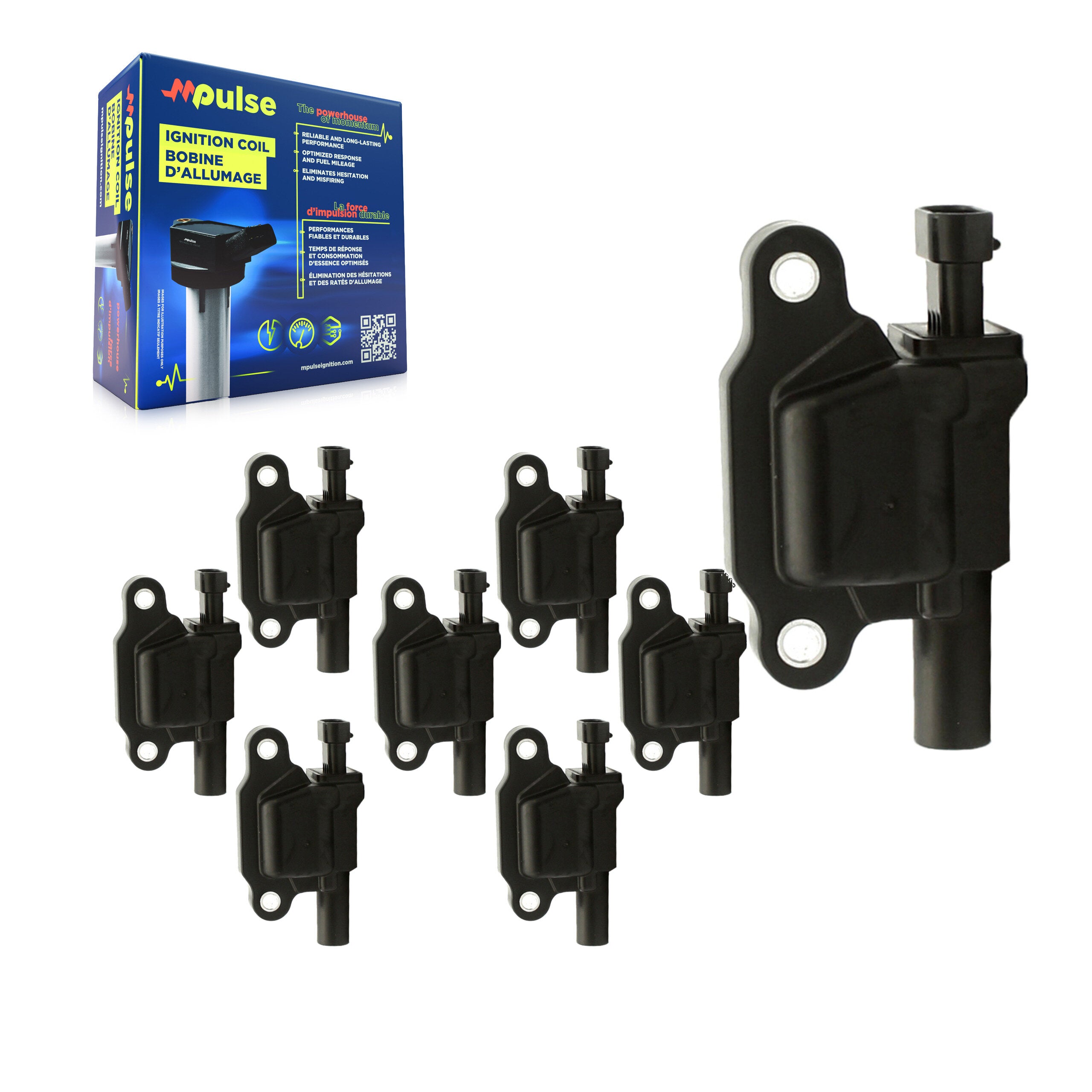 Ignition Coil (8 Pack) For Chevrolet GMC Sierra 1500 Silverado 2500 HD Savana 3500 Impala KMP-101105