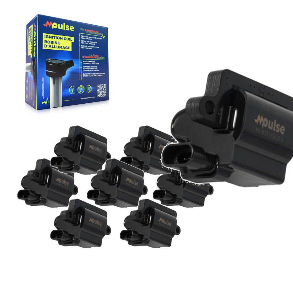 Ignition Coil (8 Pack) For Chevrolet GMC Silverado 1500 Sierra 2500 HD Avalanche 3500 H2 KMP-101132