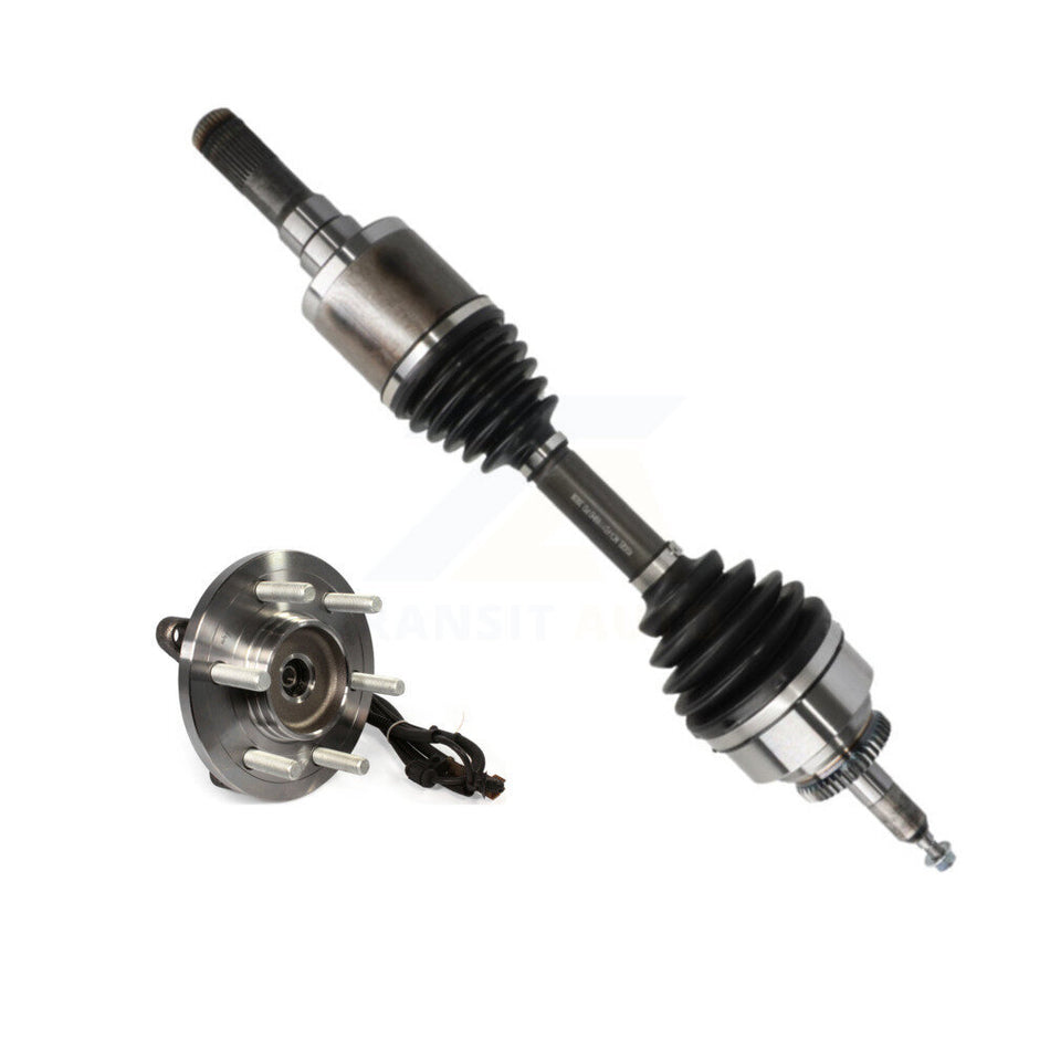 Front Left CV Axle Drive Shaft And Complete Wheel Hub Bearing Assembly Kit For Ford F-150 KN7-100067