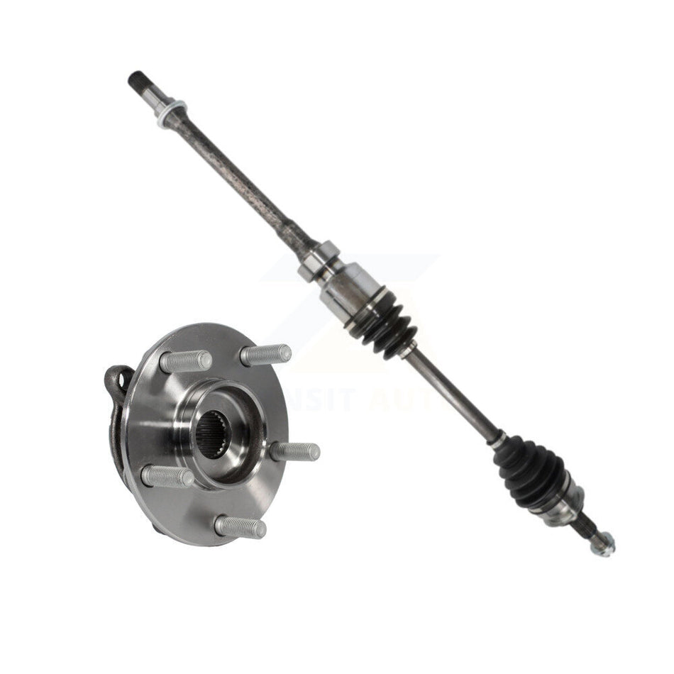 Front Right CV Axle Drive Shaft And Complete Wheel Hub Bearing Assembly Kit For Mazda 3 KN7-100266