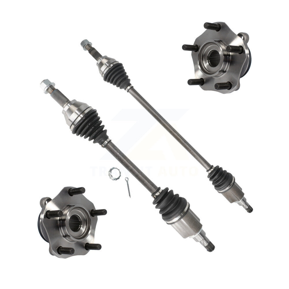 Front CV Axle Drive Shaft And Complete Wheel Hub Bearing Assembly Kit For Nissan Sentra KN7-100466