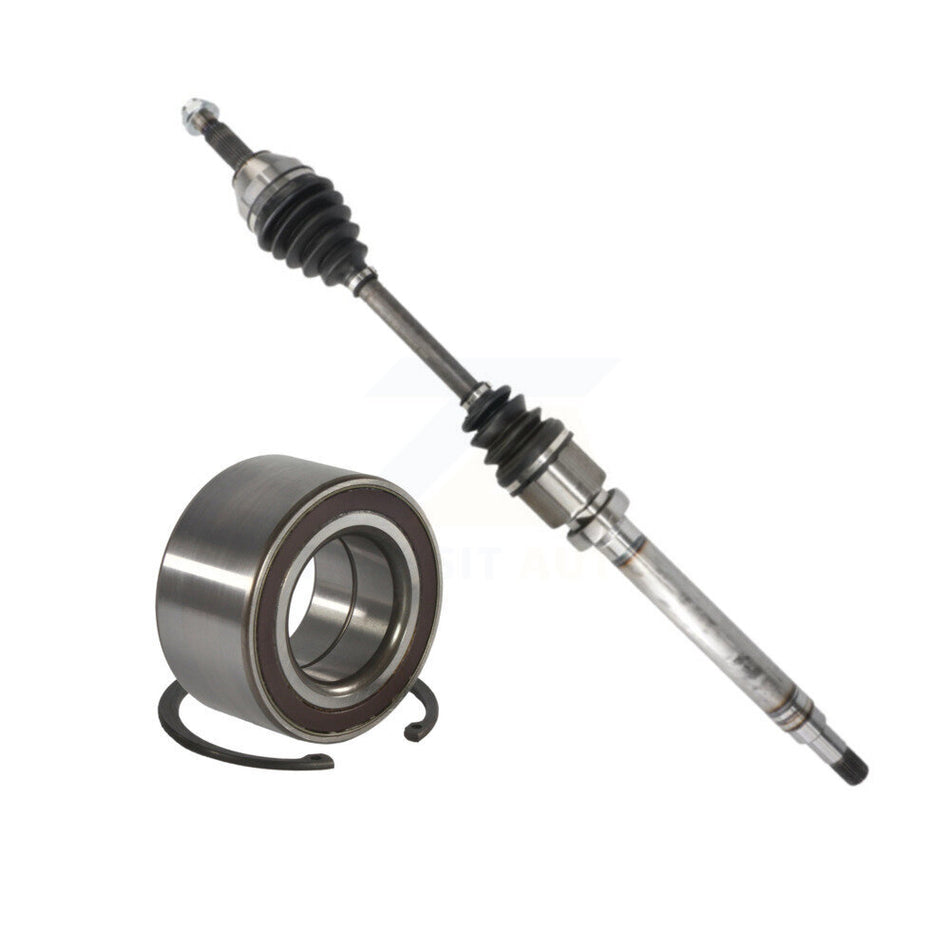 Front Right CV Axle Drive Shaft Complete Assembly And Wheel Bearing Kit For Ford Focus KN7-100611