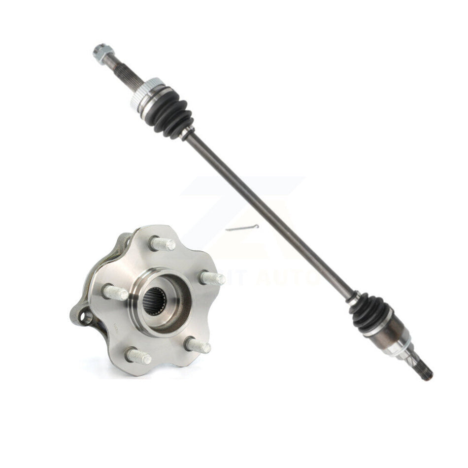 Rear Left CV Axle Drive Shaft And Complete Hub Bearing Assembly Kit For Nissan Rogue AWD KN7-100690