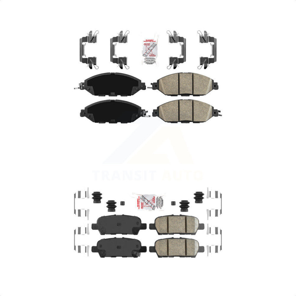 AmeriBRAKES Front Rear Ceramic Disc Brake Pads Kit For Nissan Pathfinder Murano INFINITI JX35 KNF-100006