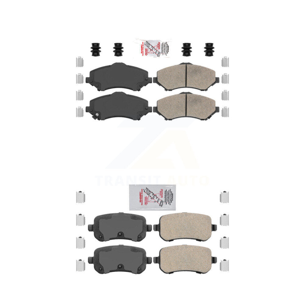 Front Rear Ceramic Disc Brake Pads Kit For Dodge Grand Caravan Journey Chrysler Town & KNF-100015