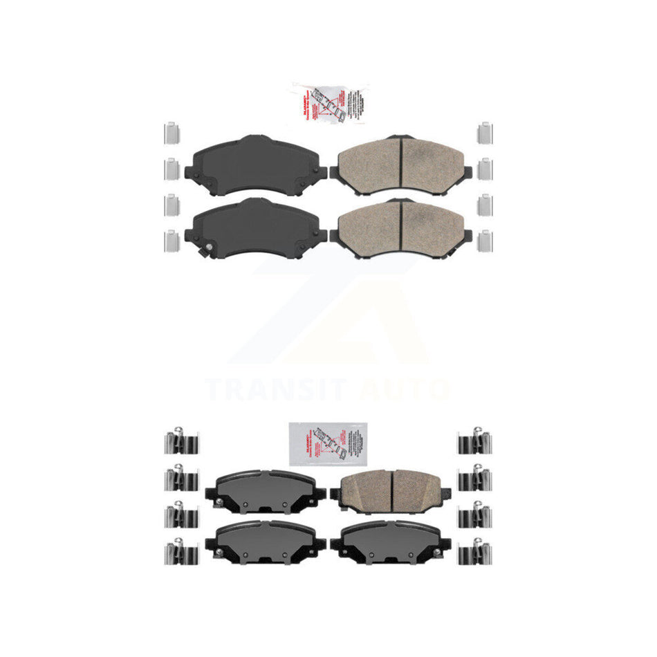 Front Rear Ceramic Disc Brake Pads Kit For Jeep Wrangler Sport Without Heavy Duty Brakes KNF-100031