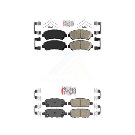 AmeriBRAKES Front Rear Ceramic Disc Brake Pads Kit For 2007-2012 Nissan Sentra SE-R Spec V KNF-100036